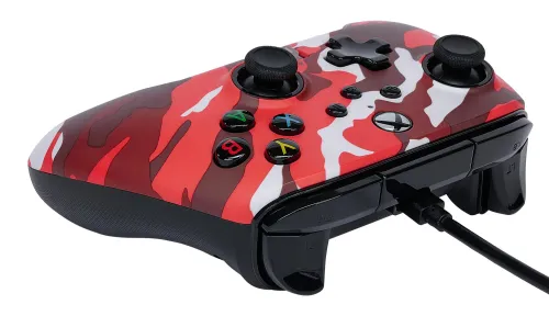 Pad PowerA Enhanced Red Camo do Xbox Series X/S, Xbox One, PC Przewodowy