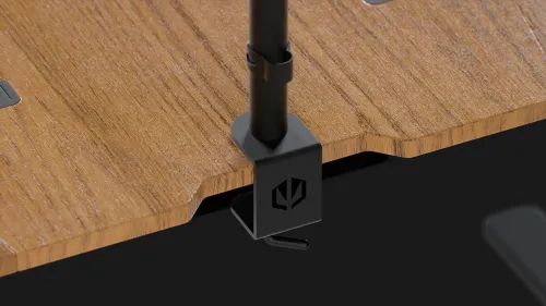 Biurko Endorfy Atlas L Electric Dark Wood 150cm Regulacja wysokości Ciemne drewno