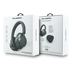 Słuchawki nauszne KARL LAGERFELD Grained Initials Bluetooth ANC Szary