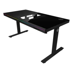 Biurko Lorgar Desk Elite 90 Series DE90G Blat Szklany140cm Regulacja wysokości Czarny