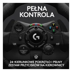 Kierownica Logitech G923 z pedałami do Xbox Series X/S, Xbox One, PC Force Feedback + szkynia biegów Driving Force Shifter