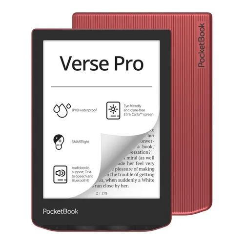 Czytnik E-booków Pocketbook Verse Pro - 6" - 16GB - WiFi - czerwony