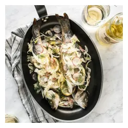 DE BUYER Choc Owalna 26 cm czarna - patelnia nieprzywierająca