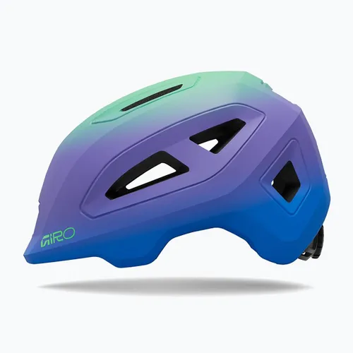 Kask rowerowy dziecięcy Giro Scamp II matte blue jewel/vivid green