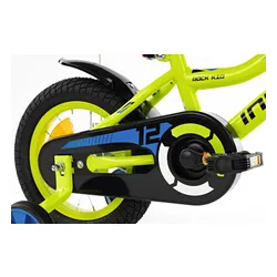 Rower dziecięcy INDIANA Rock Kid 12 cali dla chłopca Limonkowy 2024