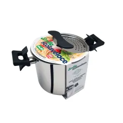 Garnek do gotowania makaronu ze stali nierdzewnej z pokrywką DUSPAGHI 5 l