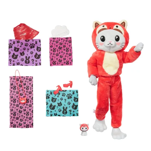 Кукла Mattel Barbie Cutie Reveal Doll - Cat-Panda Red