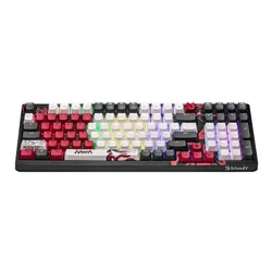 Klawiatura gamingowa A4Tech Bloody S98 Naraka BLMS Red Plus przewodowa mechaniczna podświetlana biało-czarna