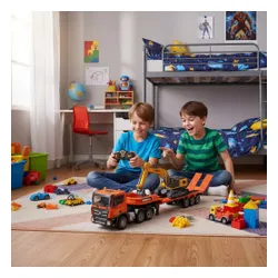 Laweta zdalnie sterowana z koparką COIL skala 1:18