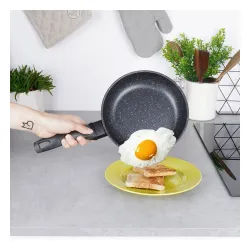 Patelnia granitowa nieprzywierająca GRANDE ONE CZARNA 20 cm