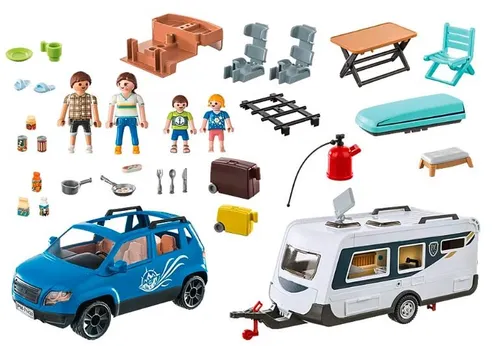 Набор фигурок Playmobil Family Fun 71423 Грузовик с караваном