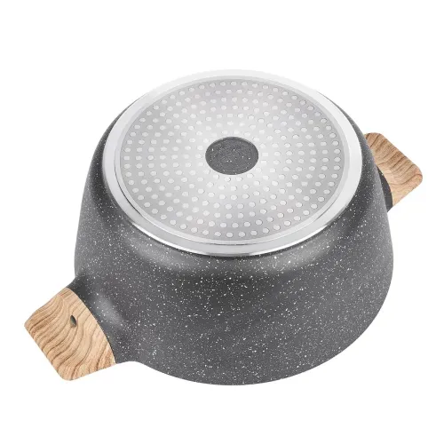 Garnek granitowy typu stone z pokrywką Konighoffer Fegato 6,2 l