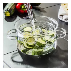 Garnek szklany żaroodporny z pokrywką SIMAX NYKO 1,5 l