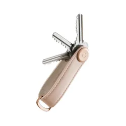 Skórzane etui organizer na klucze Orbitkey Leather - blush / blush