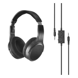 Słuchawki przewodowe Hama 00221846 TV Headphones Cable Nauszne Kabel 6m Regulacja Głośności Czarny