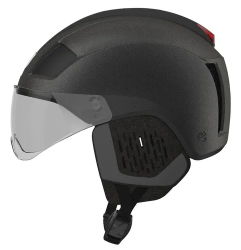 Kask rowerowy LAZER Nova KinetiCore Czarny Miejski z lampką (rozmiar M)