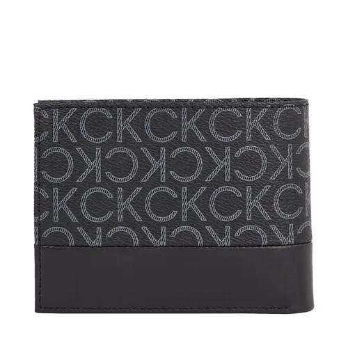 Мужской кошелек Calvin Klein Subtle Mono Trifold 10cc с монетой K50K509238 Black Classic Mono 01h