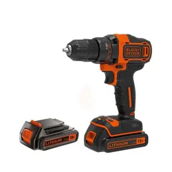 Akülü Matkap Black &amp; Decker BDCDD186KB 18 V 2x1.5 Ah pil