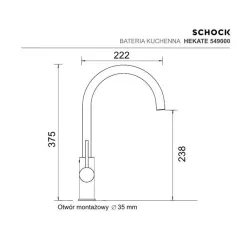 Bateria Schock Hekate 549000 Czarny Mosiądz
