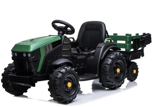 Duży Traktor Na Akumulator Z Przyczepą Pojazd Dla Dzieci Pilot Skóra Eva MP3