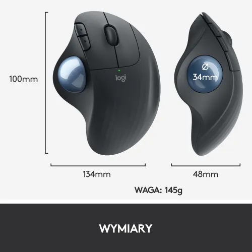 Myszka Logitech ERGO M575 Grafitowy