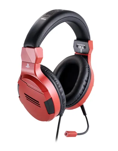 Słuchawki przewodowe z mikrofonem BigBen PS4 Gaming Headset V3 Nauszne Czerwony