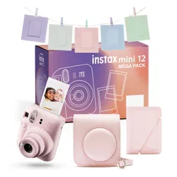 Aparat FUJIFILM Instax Mini 12 Różowy Pokrowiec + Album + Ramki + Sznurek + Klamerki