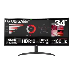 Monitor LG 34WR50QK-B 34" 3K VA 100Hz 5ms Zakrzywiony