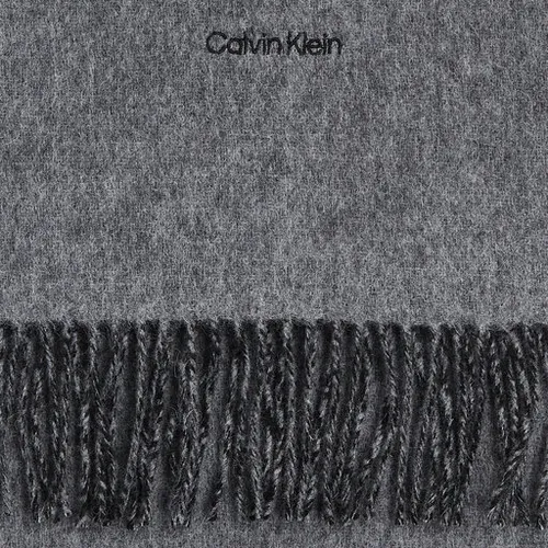 Calvin Klein Franjuri două tonuri eșarfă 40x200 K60K611111 CK Negru BAX