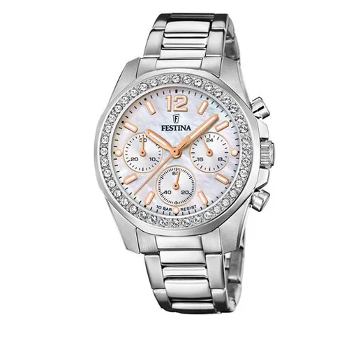 Festina Erkek Arkadaşı Kronograf Saati 20606/1 Gümüş / Gümüş