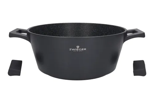 ZWIEGER Black Stone 5,5 l - garnek aluminiowy z pokrywką