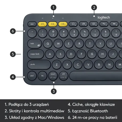 Klawiatura Logitech K380 - szary