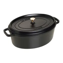STAUB La Cocotte 8 l czarny - garnek żeliwny/brytfanna z pokrywką