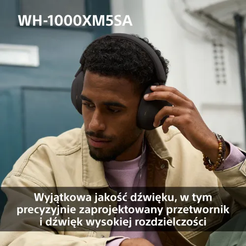 Słuchawki nauszne SONY WH-1000XM5SA ANC Czarny
