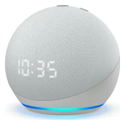 Glasier White Saatli Amazon Echo Dot 4 Hoparlörü (B07XJ8C8F7)