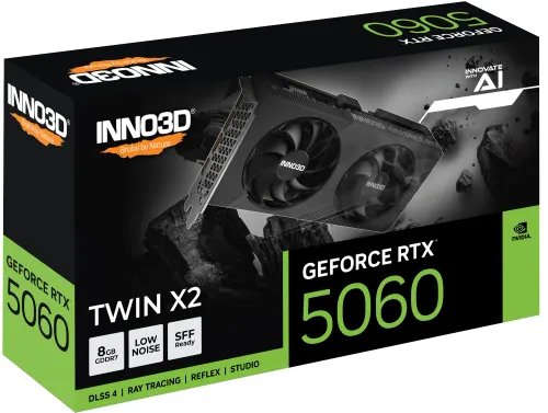 Karta graficzna Inno3D GeForce RTX 5060 Twin X2 8GB GDDR7 128bit DLSS 4