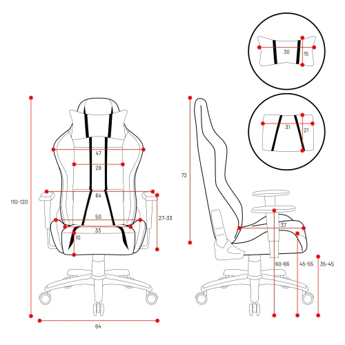 Fotel Diablo Chairs X-One 2.0 Small do 90kg Skóra ECO Craft Edition