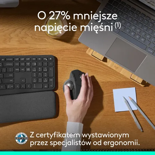 Myszka Logitech MX Ergo S bezprzewodowa czarna