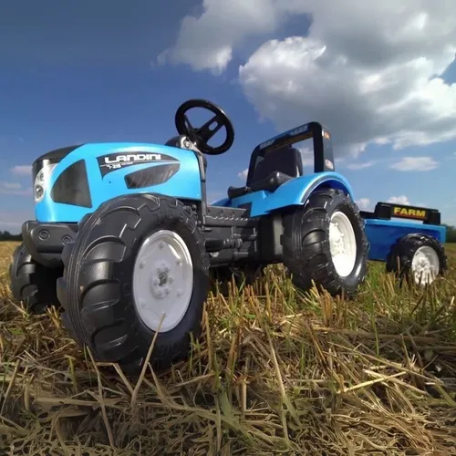 Falk Traktor Landini Niebieski Na Pedały Z Przyczepką Od 3-7 Lat