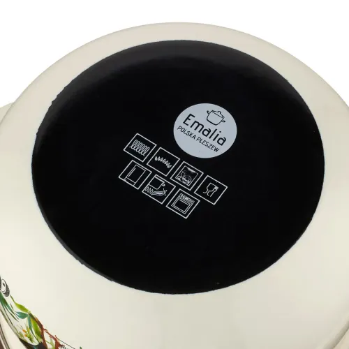 Garnek emaliowany z pokrywką EMALIA POLSKA PLESZEW KOGUCIK 5 l