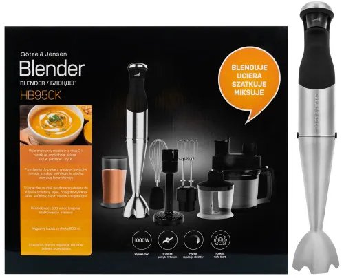 Blender GÖTZE & JENSEN HB950K Inox z krajarką w kostkę