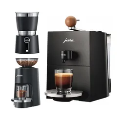 Automatyczny ekspres do kawy JURA Ono 15505 Czarny + Młynek do kawy JURA Professional Aroma Grinder 25048 Czarny + Spieniacz JURA 24019