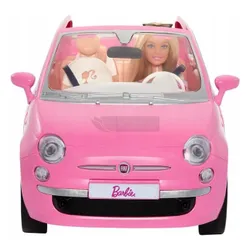 BARBIE AUTO FIAT 500 KABRIOLET SAMOCHÓD DLA LALEK Barbie zestaw z lalką HRG59
