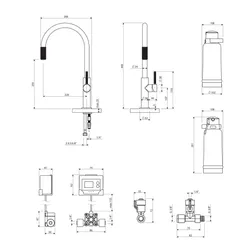 Bateria OMNIRES Switch SW9057-FD1WM z filtrem Biały matowy