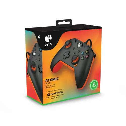 Pad PDP Atomic Black do Xbox Przewodowy