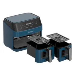 Air Fryer Frytkownica beztłuszczowa TURBOTRONIC TT-DAF6W Niebieski 9l z podwójnym koszem