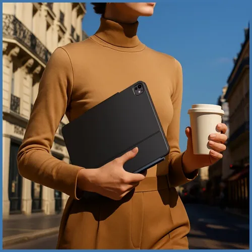 Etui na iPad Air 11 cali TYPECASE Edge Włókno węglowe Klawiatura