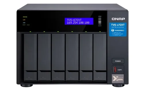 QNAP сервер нас ТВС-672xt-i3-8G 6x0HDD 8GB 4x3.1GHz 2xTB3