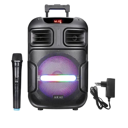 Power Audio AKAI ABTS-X5FUSION 50W Bluetooth Mikrofon Czarny