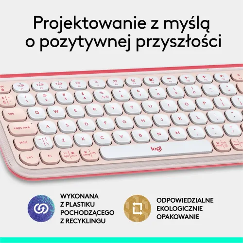 Klawiatura membranowa Logitech POP Icon Keys Różowy